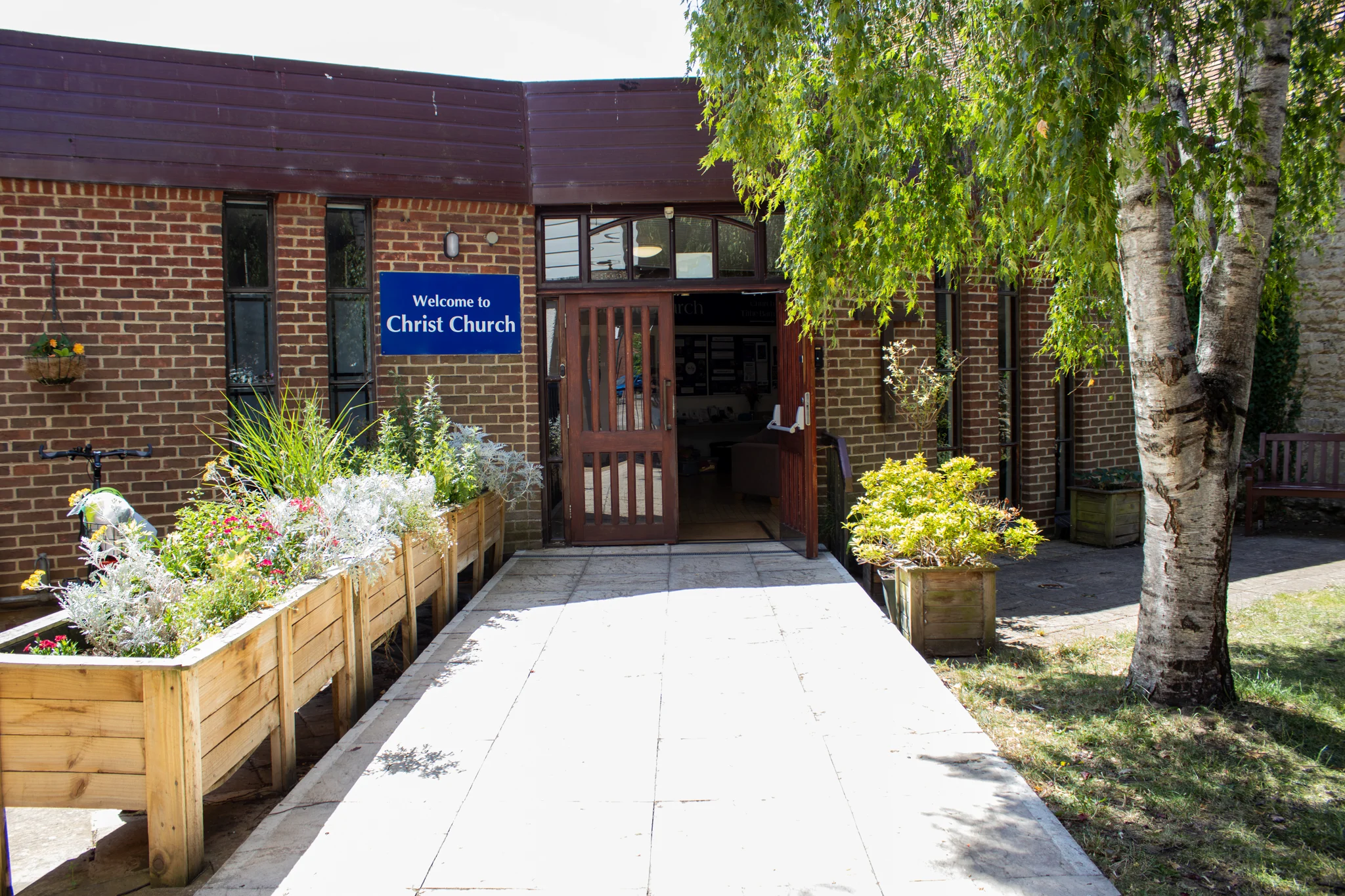 Entrance and garden at Christ Church
